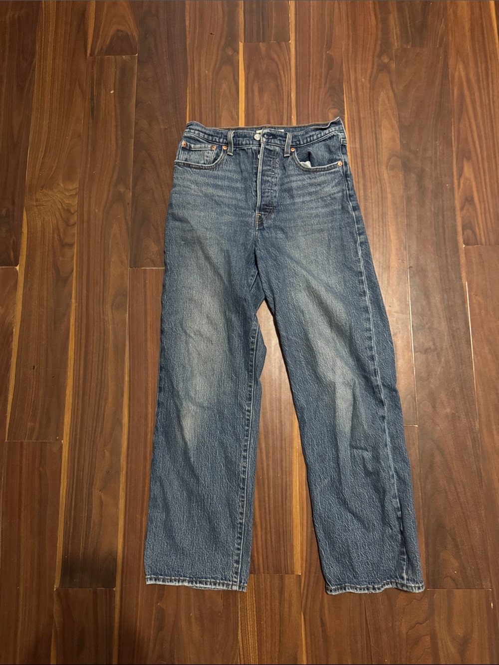 Levi's Straight-Leg Jeans in Blue Wash